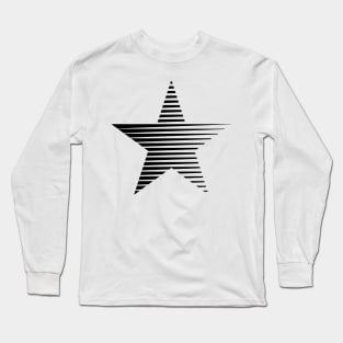 geometric black star Long Sleeve T-Shirt